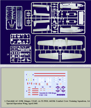 Roden 322 Fairchild AC-119K Stinger 1/144 – imagen 2