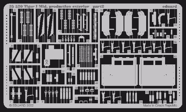 Eduard 35520 Tiger I Mid. Production exterior 1/35 Academy – immagine 3