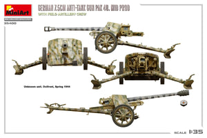 MiniArt 35400 GERMAN 7.5CM ANTI-TANK GUN PAK 40. MID PROD. WITH FIELD ARTILLERY CREW 1/35 – Bild 5