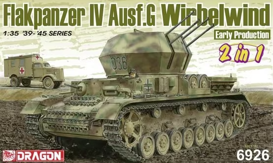 Dragon 6926 Flakpanzer IV Ausf.G "Wirbelwind" Early Production (2 in 1) 1/35