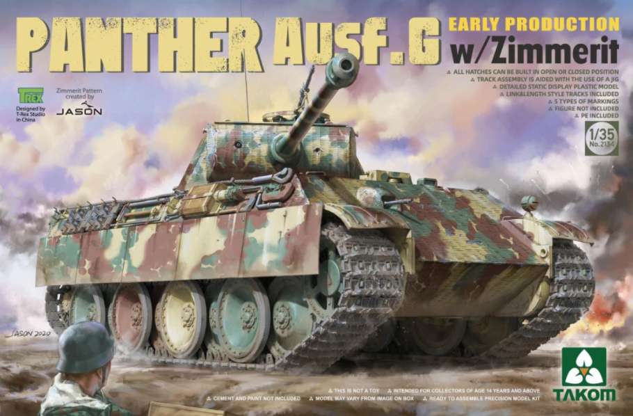 Takom 2134 Panther Ausf.G Première production avec Zimmerit 1/35