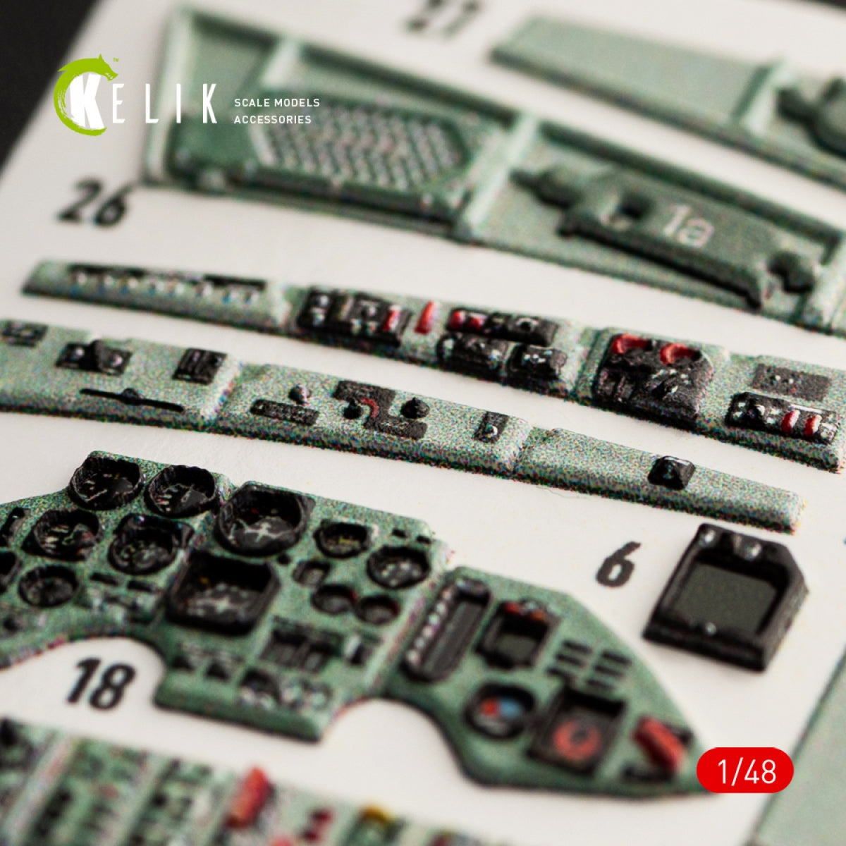 KELIK K48052 SU-27UB FLANKER INTERIOR 3D DECALS FOR GWH KIT 1/48 – imagen 2