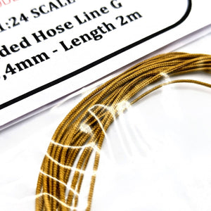Yamamoto Model Parts YMPTUN76 Braided Hose Line Gold 0,4mm 2m 1/24 – Bild 2