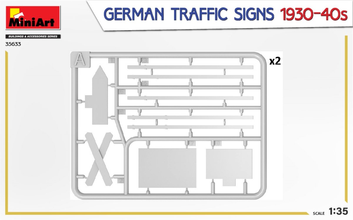 MiniArt 35633 SIGNAUX DE SIGNALISATION ALLEMAND ANNÉES 1930-40 1/35 – image 4