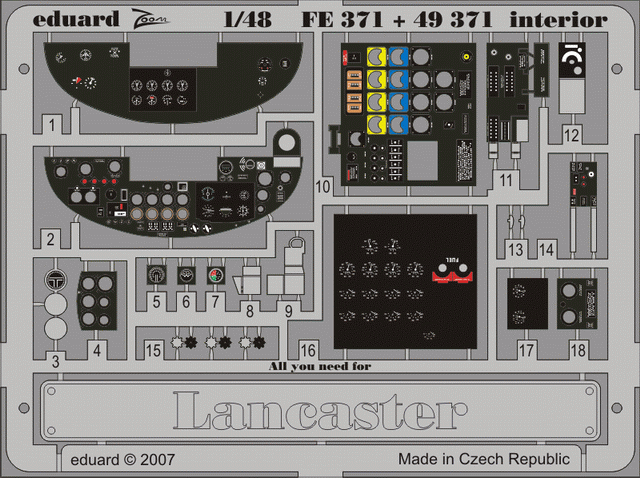 Eduard 49371 Lancaster interior 1/48 Tamiya – zdjęcie 2
