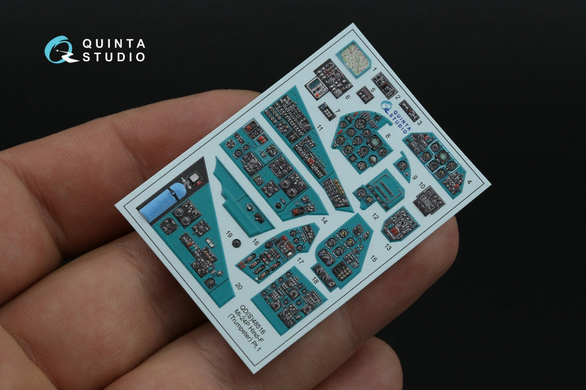 Quinta Studio QD+48516 Mi-24P Hind-F 3D-Printed coloured Interior on decal paper (Trumpeter) (with 3D-printed resin parts) 1/48 – zdjęcie 5