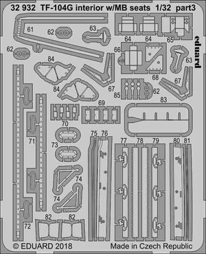 Eduard 32932 TF-104G interior w/ MB seats ITALERI 1/32 – Bild 3