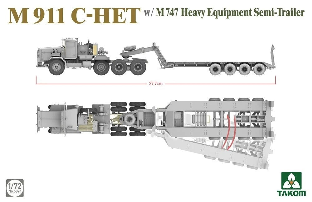 Takom 5024 M911 C-HET w/M747 Heavy Equipment Semi-Trailer 1/72 – image 3