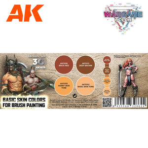 AK Interactive AK1075 WARGAME COLOR SET. BASIC SKIN COLORS. 4x17 ml – Bild 2