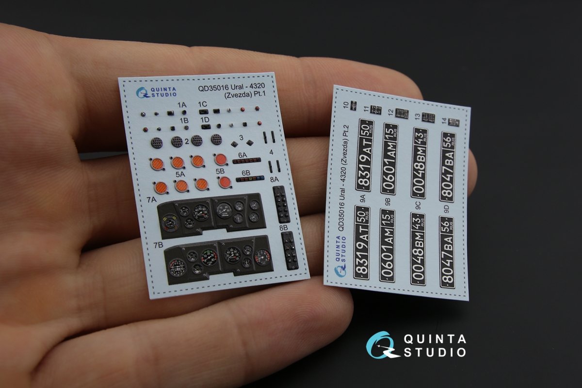 Quinta Studio QD35016 Ural-4320 3D-Printed &amp;amp; coloured Interior on decal paper (for Zvezda kit) 1/35 – immagine 2
