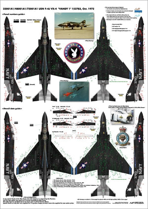HobbyDecal AL72001V1 F-4J VX-4 Vandy1 Black Bunny October 1972 1/72 – Bild 2