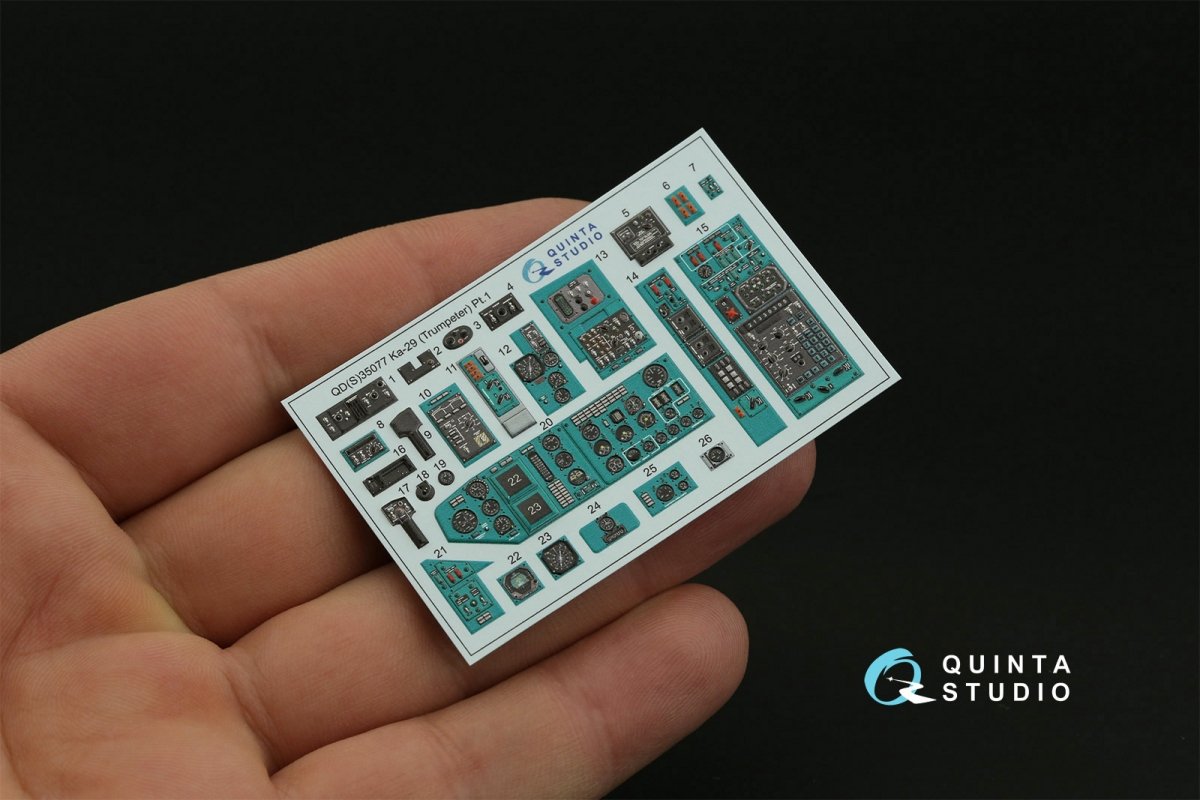 Quinta Studio QDS-35077 Ka-29 3D-Printed &amp;amp; colored Interior on decal paper (Trumpeter) (Small version) 1/35 – image 9