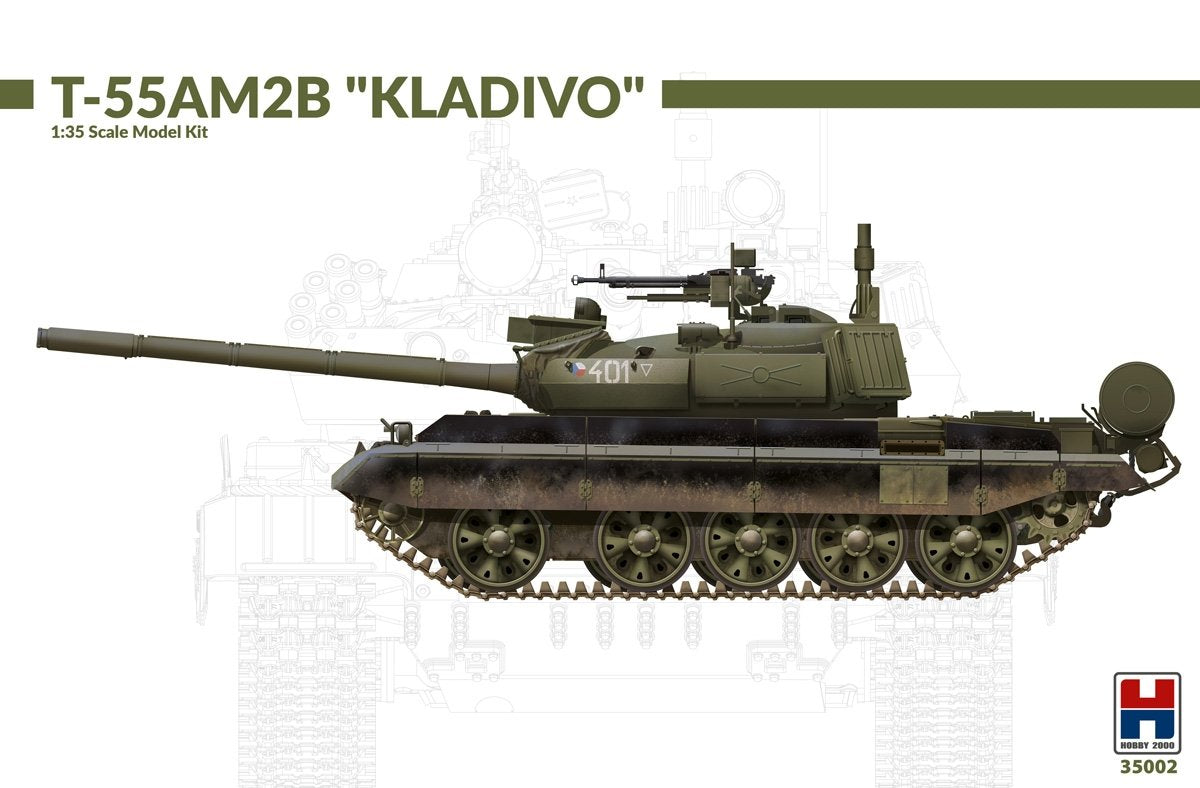Hobby 2000 35002 T-55AM2B « Kladivo » (avec 4 pièces bonus de peinture et de marquage) 1/35