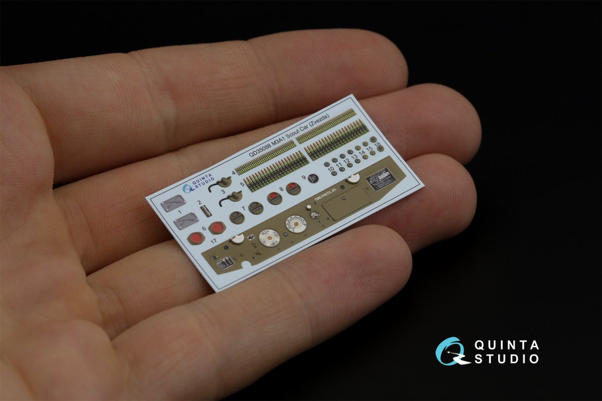 Quinta Studio QD35088 M3A1 Scout 3D-Printed &amp;amp; coloured Interior on decal paper (Zvezda) 1/35 – Bild 9