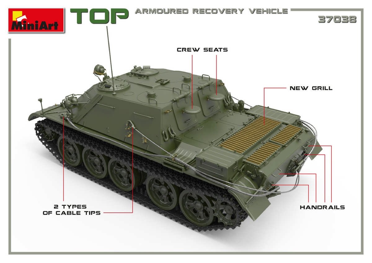 MiniArt 37038 TOP ARMOURED RECOVERY VEHICLE 1/35 – zdjęcie 4