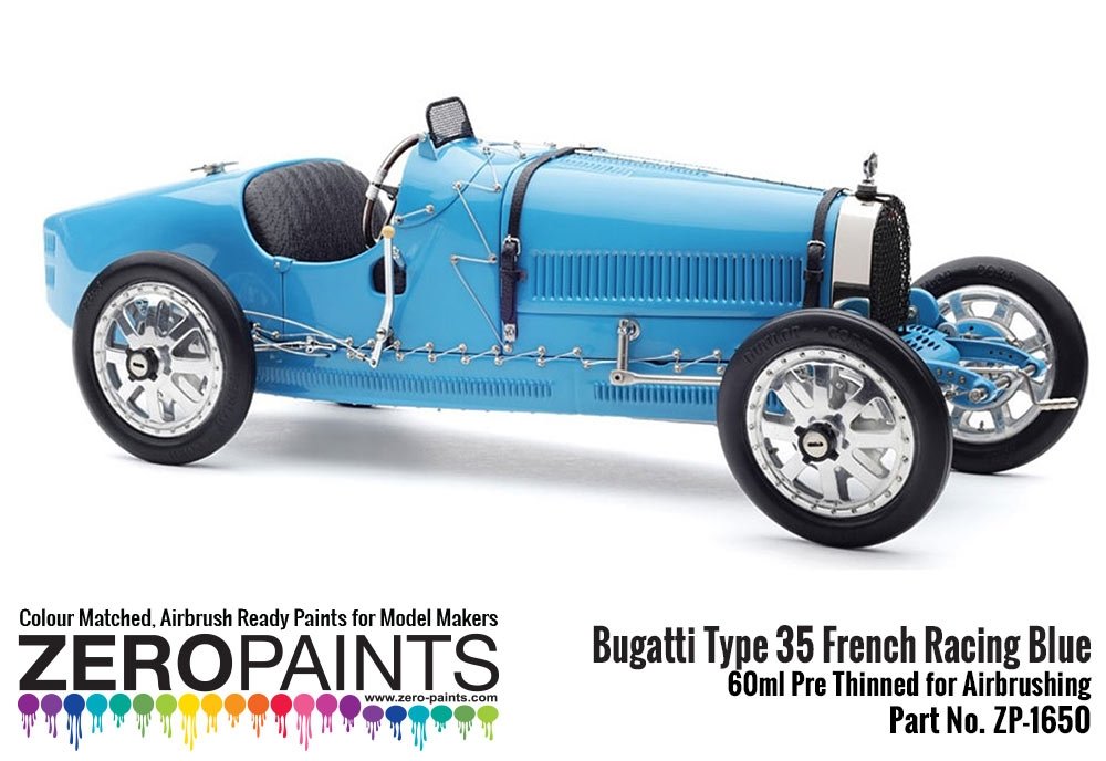 Peinture Zero Paints ZP-1650 Bugatti Type 35 Bleu Course Français 60 ml