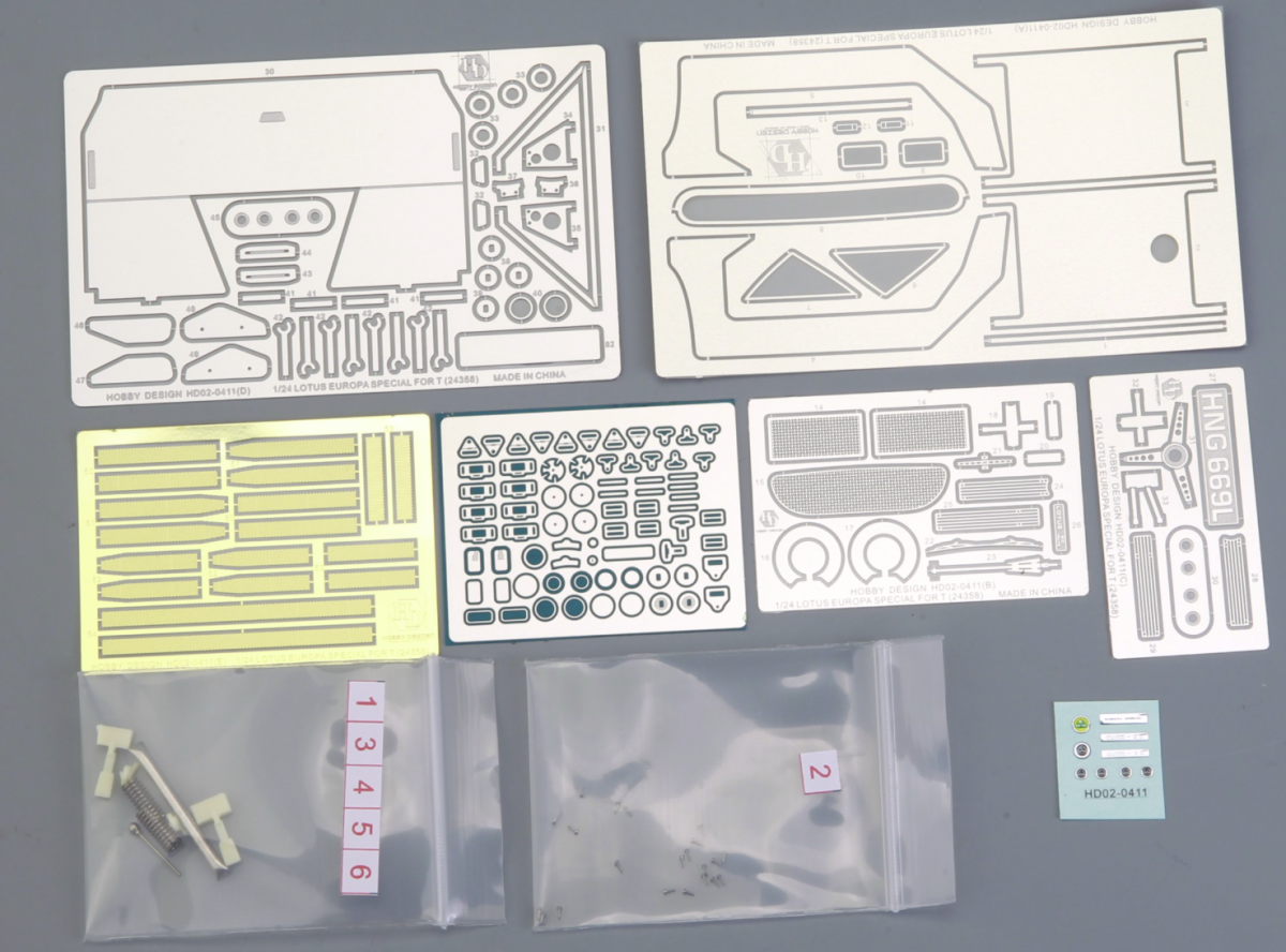 Kit de photodécoupe Hobby Design HD02-0411 pour Lotus Europa Special Tamiya 1/24 – image 2