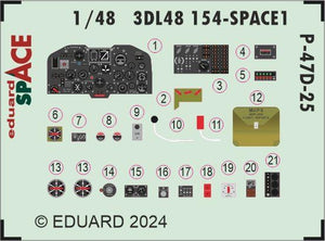 Eduard 3DL48154 P-47D-25 SPACE MINIART 1/48 – Bild 4