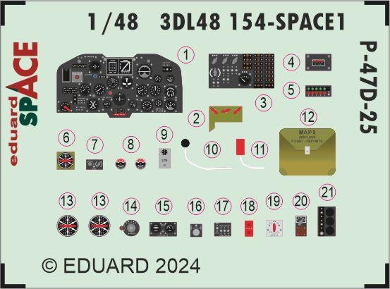 Eduard 3DL48154 P-47D-25 SPACE MINIART 1/48 – Bild 4