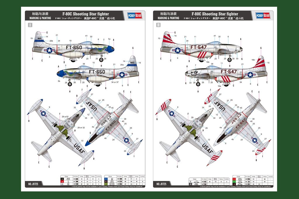 Hobby Boss 81725 F-80C Shooting Star fighter 1/48 – zdjęcie 2