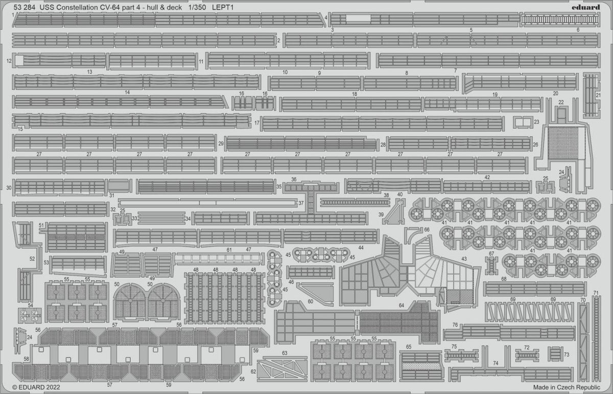 Eduard 53284 USS Constellation CV-64 part 4 - hull &amp;amp; deck TRUMPETER 1/350 – image 2