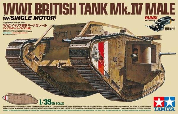 Tamiya 30057 Char britannique Mk.IV mâle de la Première Guerre mondiale (1/35)