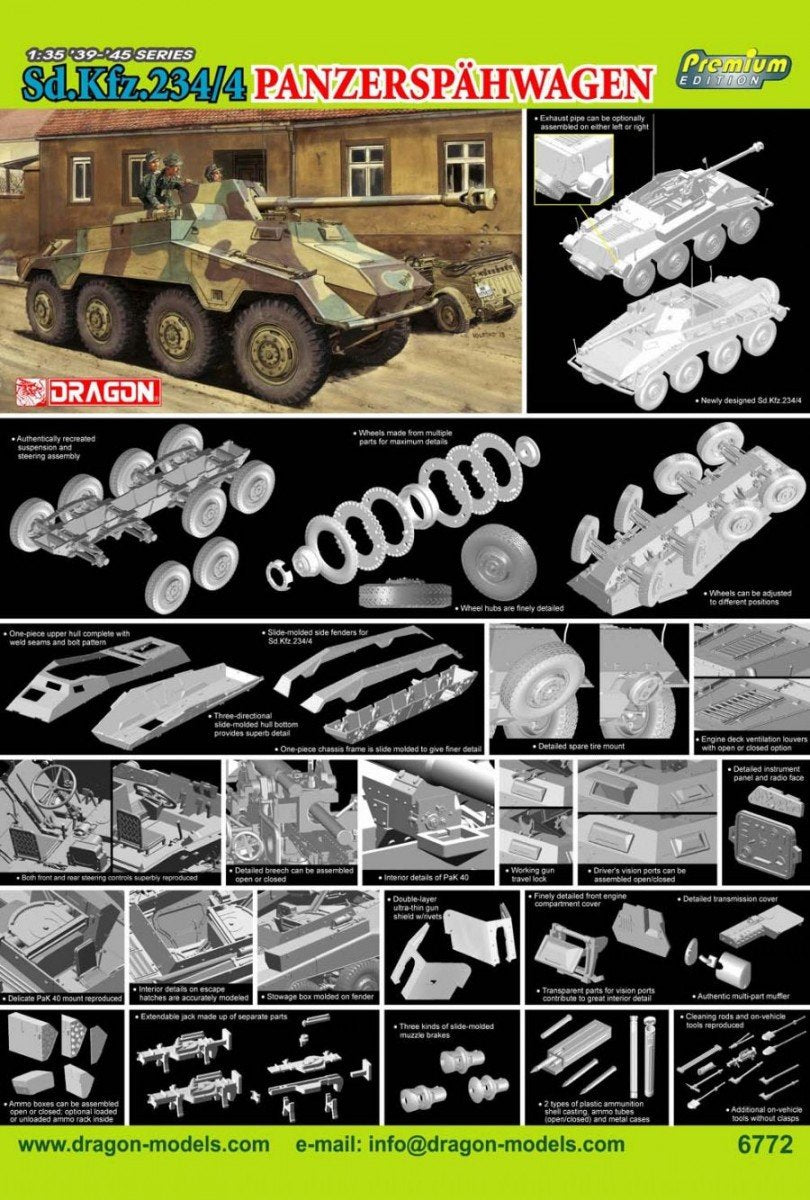 Dragon 6772 Sd.Kfz.234/4 Panzerspahwagen (Premium Edition) 1/35 – immagine 2