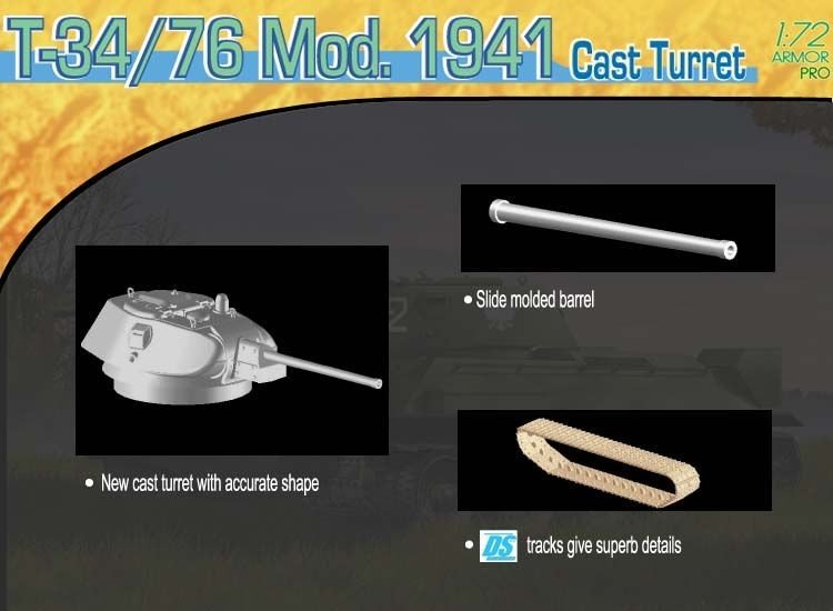 Dragon 7262 T-34/76 Mod.1941 Cast Turret 1/72 – immagine 5
