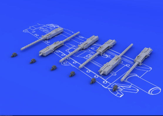 Eduard 648075 Browning M-2 guns (6pcs) 1/48 – immagine 2