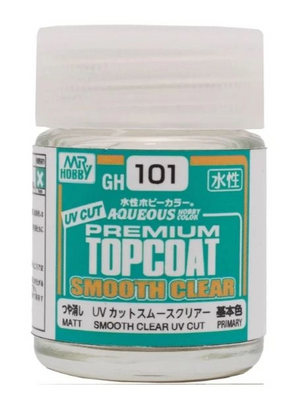 Mr.Color GH101 Mr.Aqueous Premium Top Coat Smooth Clear UV Cut Matt 18ml – zdjęcie 2