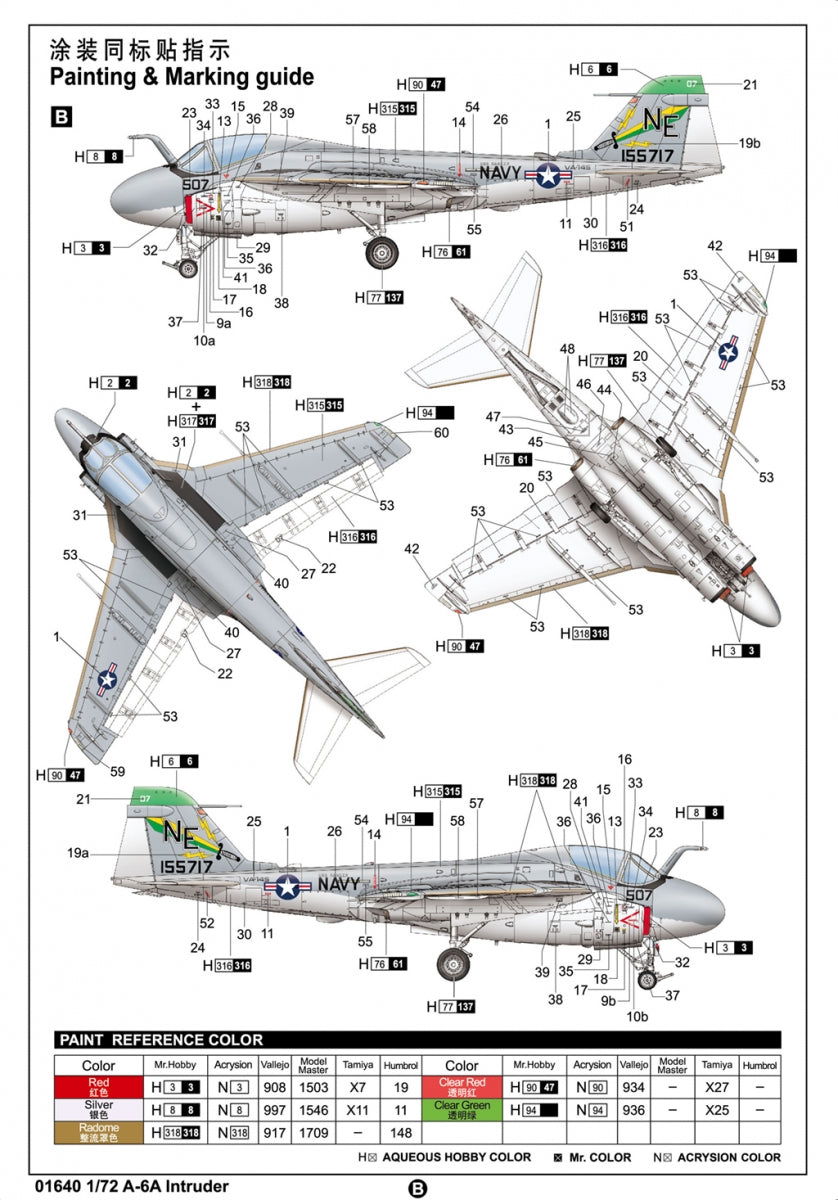 Trumpeter 01640 Grumman A-6A/E Intruder 1/72 – Bild 5