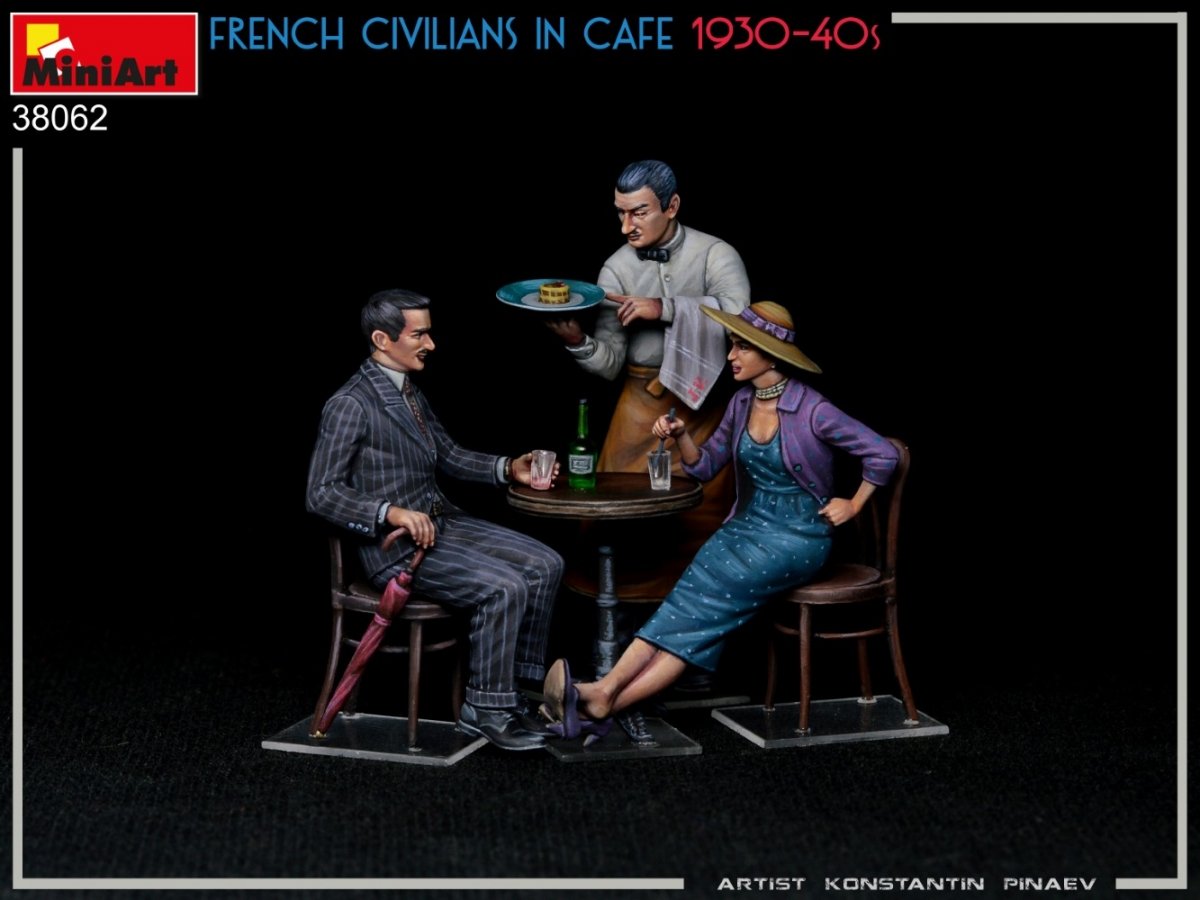 MiniArt 38062 FRENCH CIVILIANS IN CAFE 1930-40S 1/35 – Bild 3