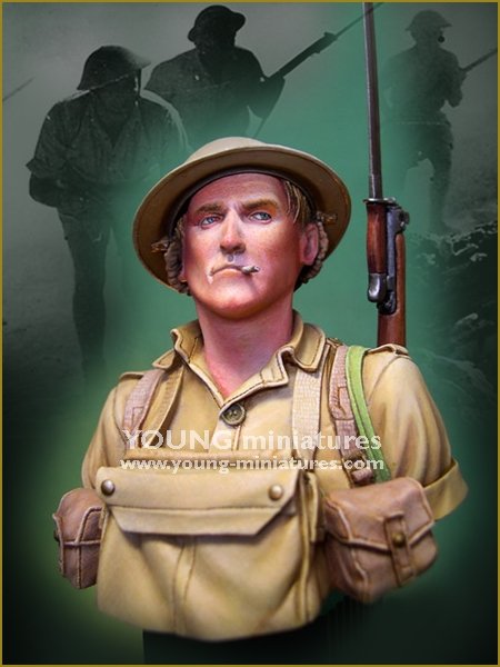 Young Miniatures YM1859 Soldat britannique Bataille d&amp;#39;El Alamein 1942 1/10