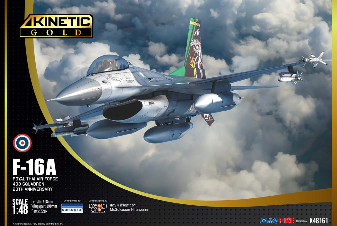 Kinetic K48161 F-16A eMLU Royal Thai Airforce &amp;quot;Cobra BVR&amp;quot; 1/48 – zdjęcie 2