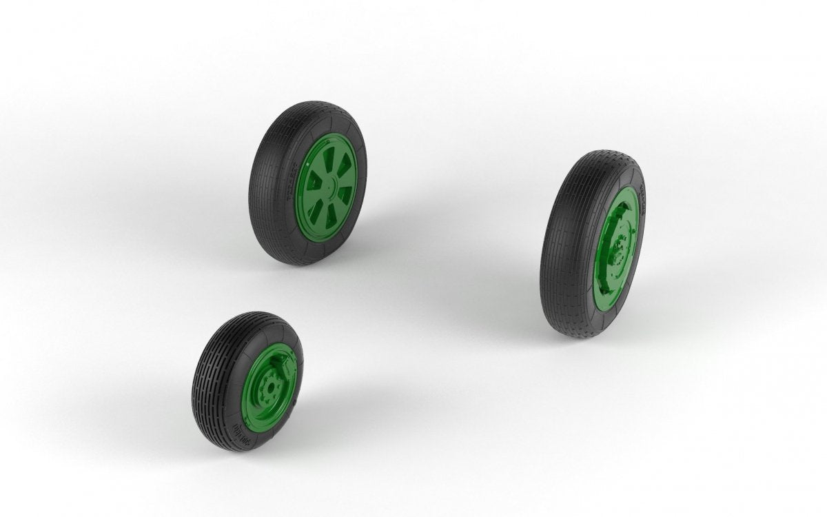 Armory Models AW48028 Mikoyan MiG-21 Fishbed wheels w/ weighted tires, mid production 1/48 – immagine 2