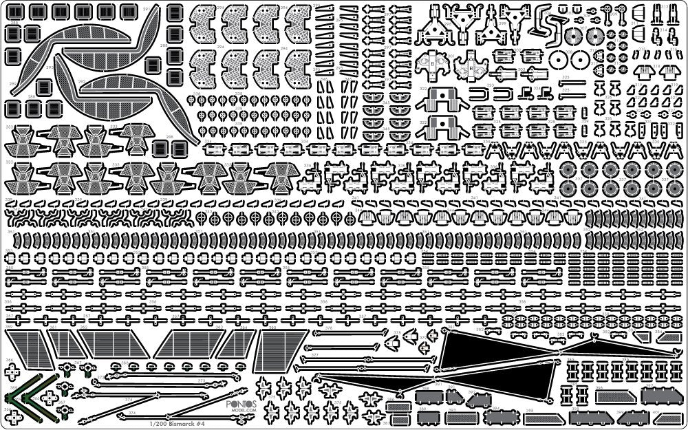 Pontos 22001F2 BISMARCK 1941 Detail Up Set Basic Ver.2 1/200 – immagine 5