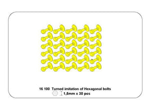 Aber 16100 Turned imitation of Hexagon bolts x30 pcs. 1/16 – Bild 5
