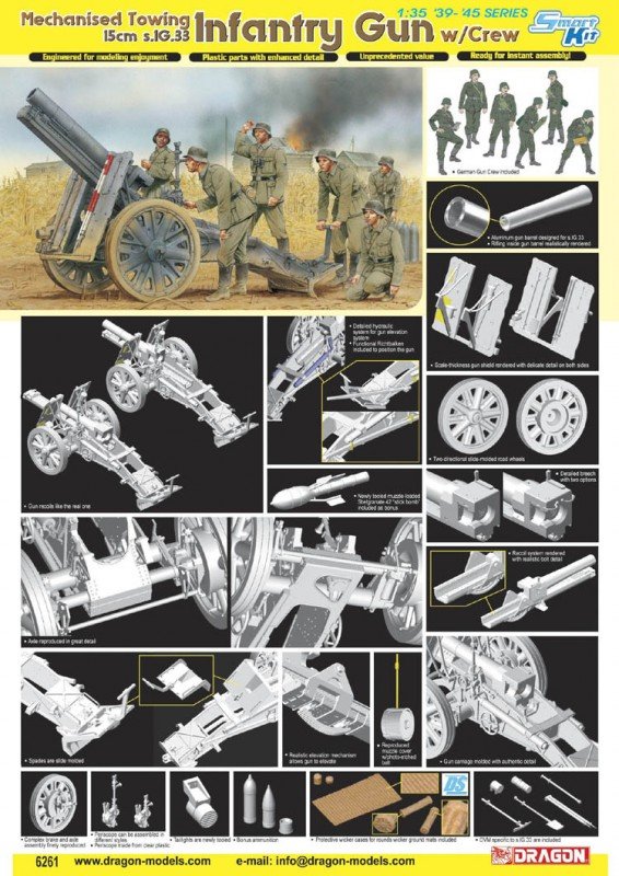 Dragon 6261 15cm Infantry Gun w. Crew 1/35 – image 2