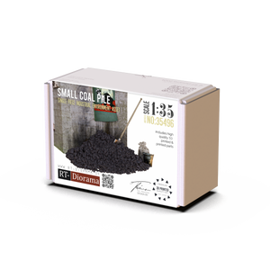 RT-Diorama 35496 Small Coal Pile Single - Piece Industrial Environment Asset - 3D Printed Parts 1/35