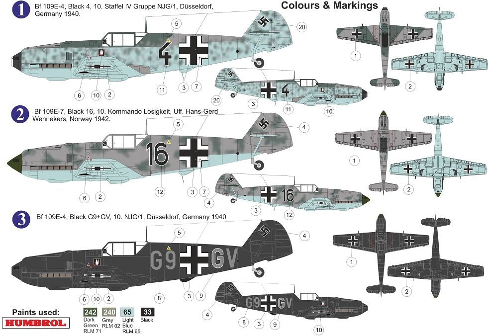 AZ Model AZ7666 Bf 109E-4/7 „Night Fighter“ 1/72 – immagine 2