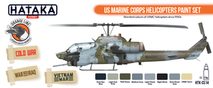 Hataka HTK-CS14 ORANGE LINE – US Marine Corps Helicopters Paint Set (8x17ml) – image 2