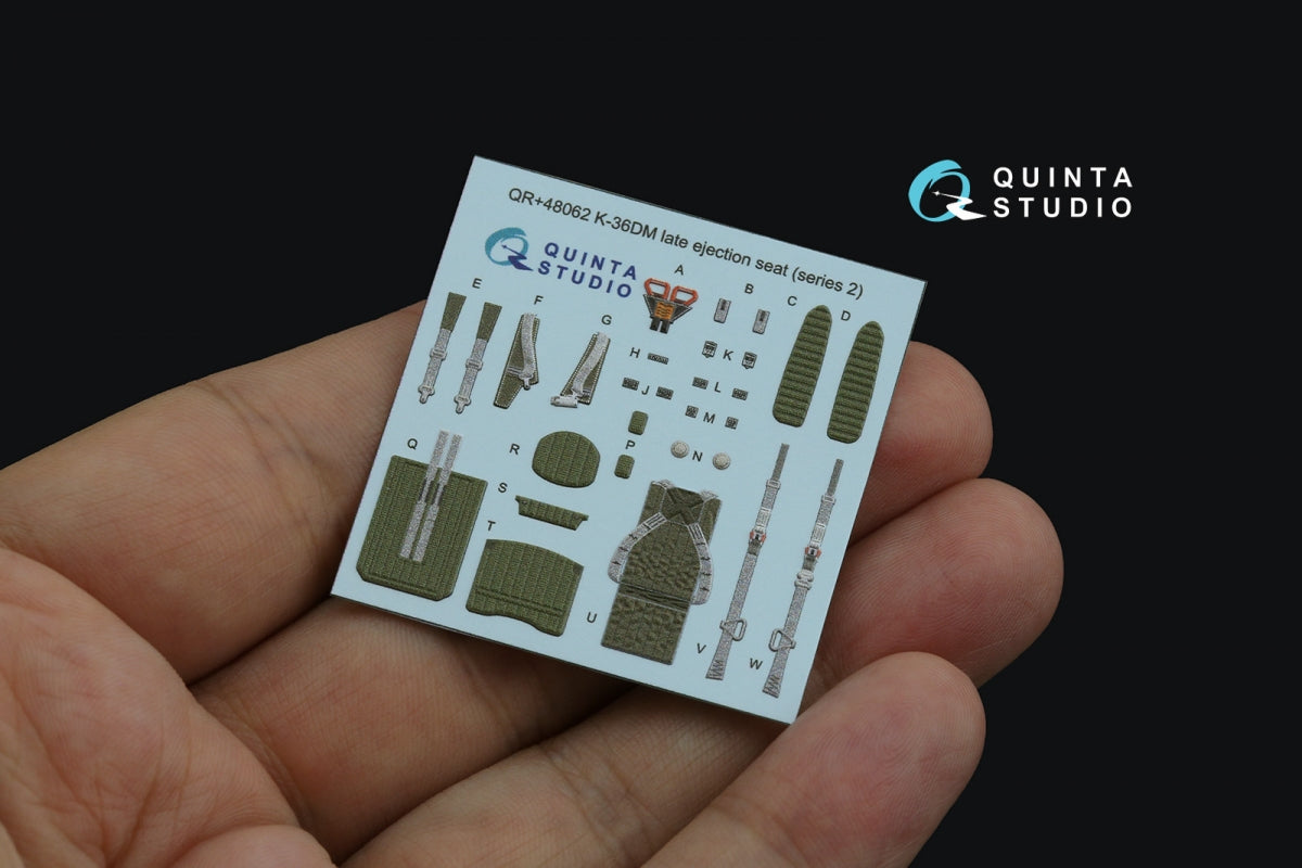 Quinta Studio QR+48062 K-36DM Series2 (late) ejection seat (for MiG-29, MiG-31, Su-27, Su-33, Su-34 aircraft since 2008) (All kits) 1/48 – Bild 3