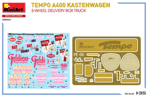 MiniArt 38053 TEMPO A400 KASTENWAGEN 3-WHEEL DELIVERY BOX TRUCK 1/35 – image 2