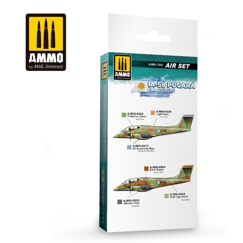AMMO of Mig Jimenez 7242 IA-58 PUCARÁ FAA COLORS SET 6x17ml – zdjęcie 2