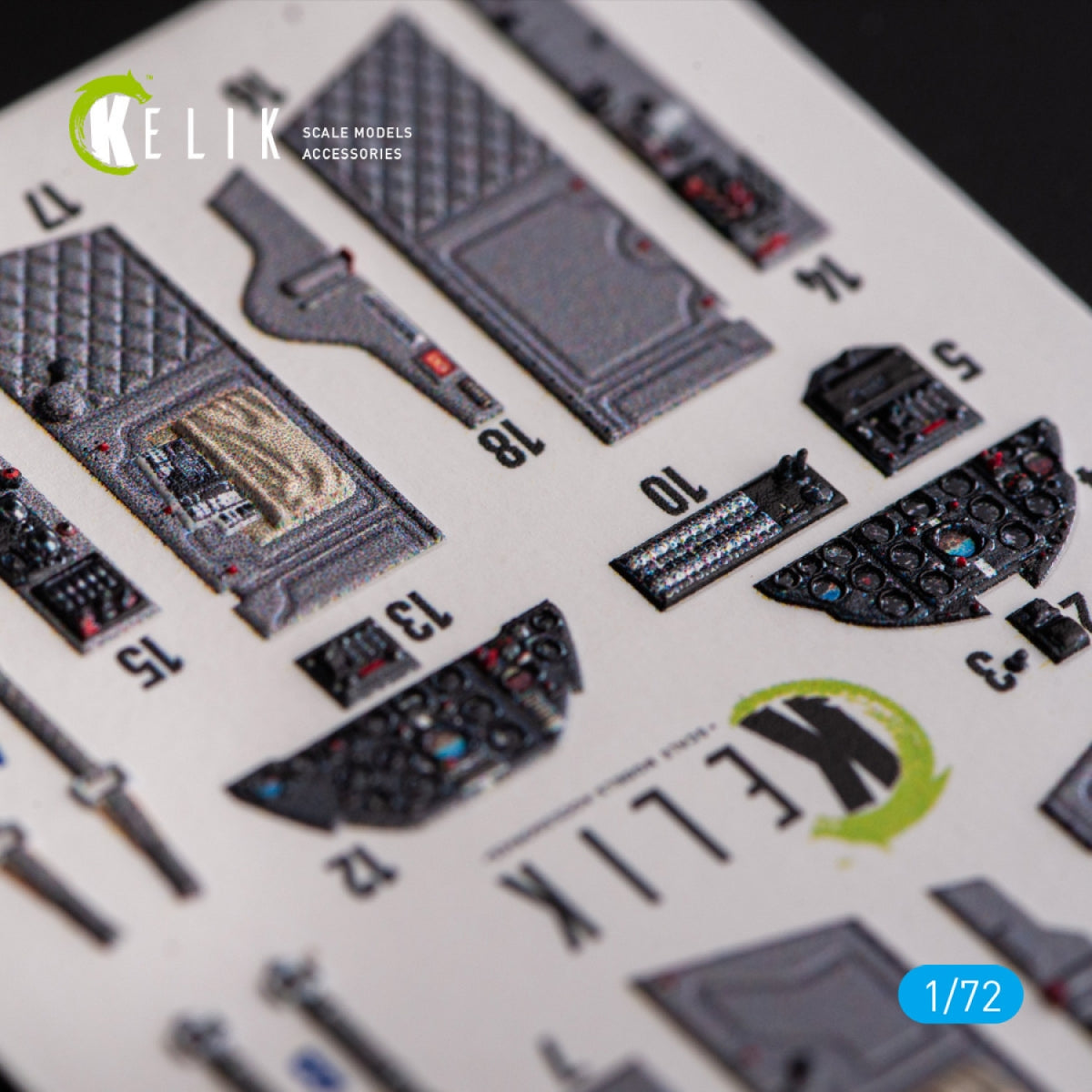 KELIK K72162 L-29 Delfin - interior 3D decals for AMK kit 1/72