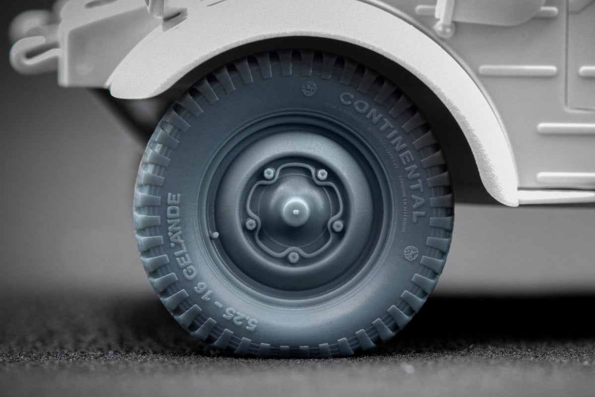 ScaleX WW 35003S Kubelwagen type 82 Sagged wheel set (for Meng, Tamiya) 1/35