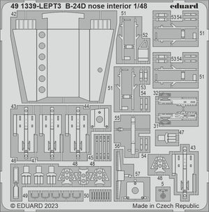 Eduard 491339 B-24D nose interior REVELL 1/48 – imagen 3