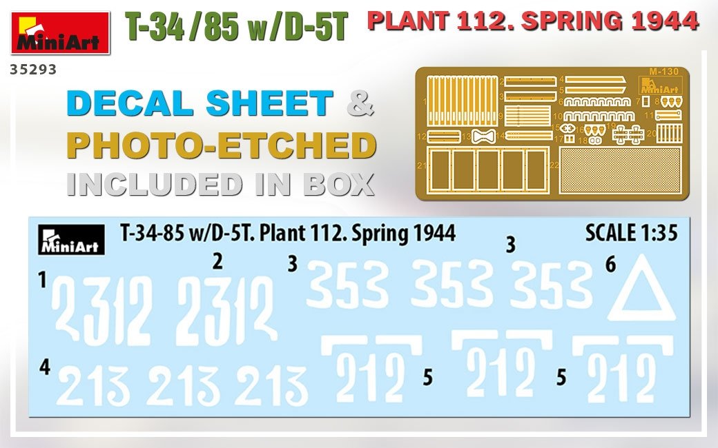 MiniArt 35293 T-34/85 w/D-5T PLANT 112. SPRING 1944 1/35 – Bild 2