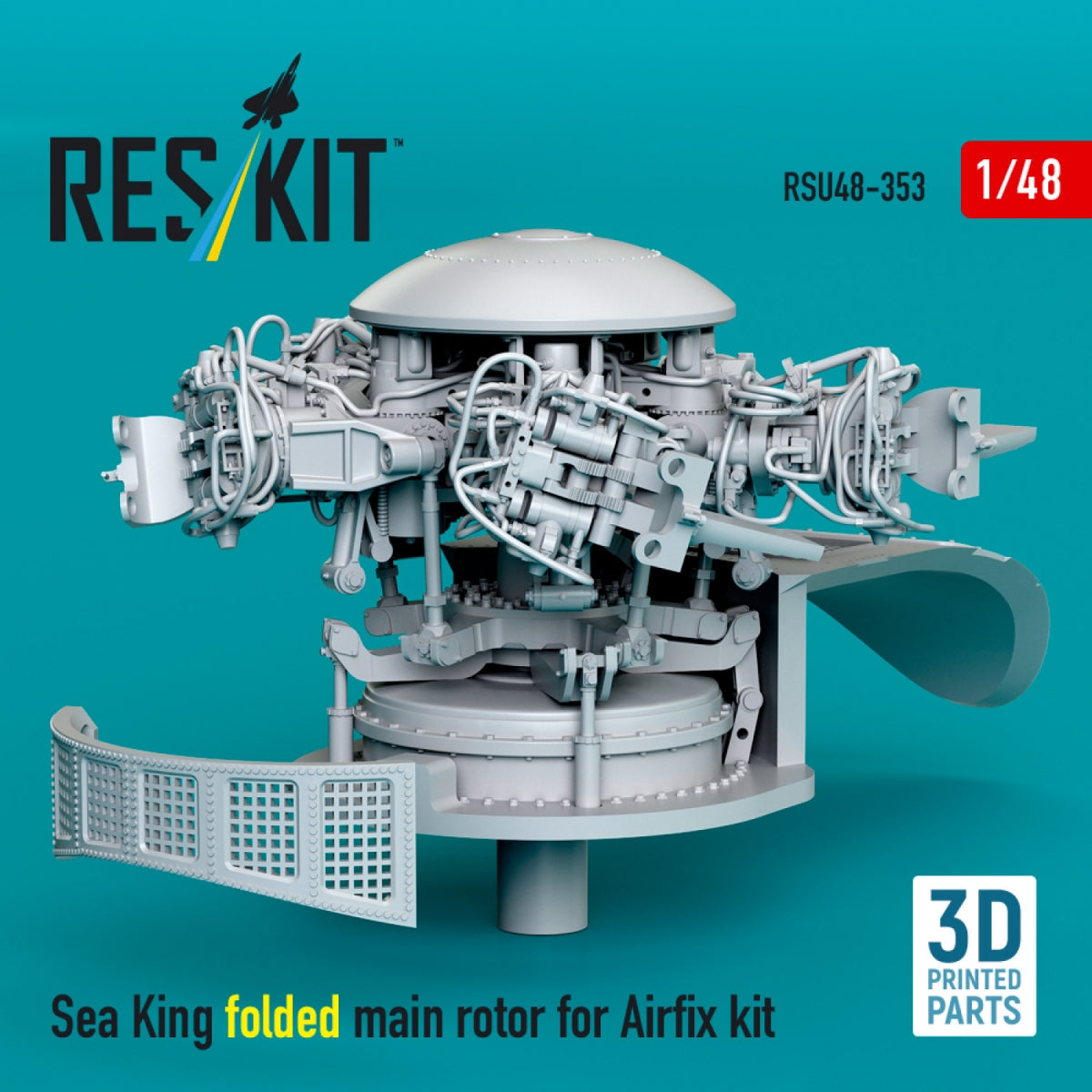 RESKIT RSU48-0353 Sea King folded main rotor for Airfix kit (3D printed) 1/48