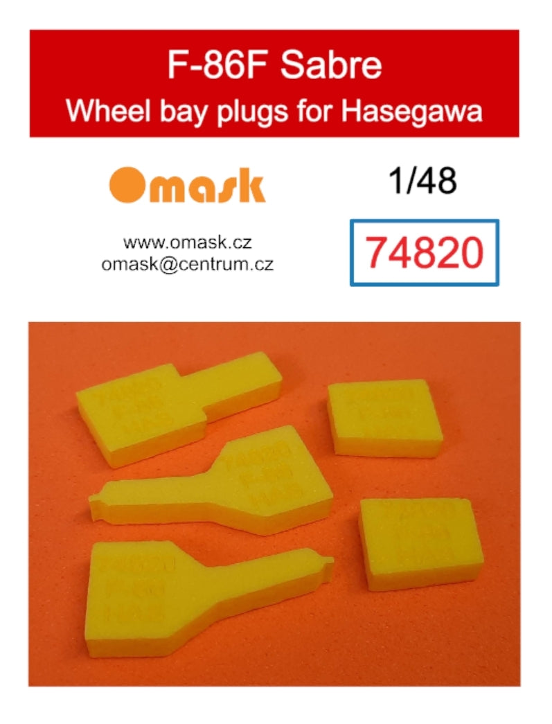 Omask 74820 Bouchons de puits de train d'atterrissage pour F-86F Saber (pour Hasegawa) 1/48
